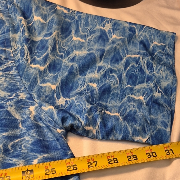 Arizona Jean Company Blue and White Golf Casual Button Down Shirt - Picture 5 of 9